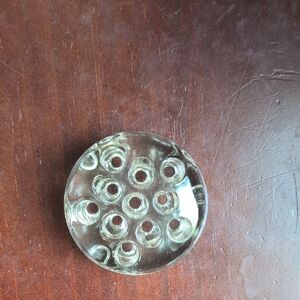 Elegant Clear Glass Flower Frog